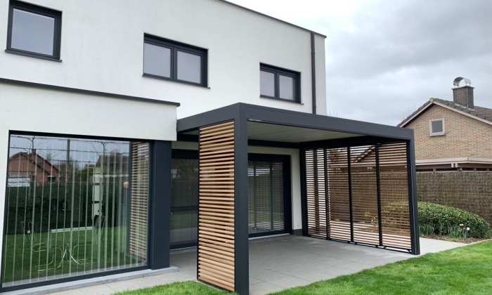 lamellen terrasoverkapping met hout