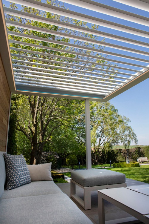 terrasoverkapping lamellendak in Gent