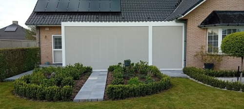 terrasoverkapping lamellendak in Eeklo