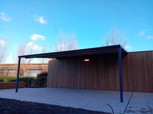 terrasoverkapping of pergola in Wevelgem