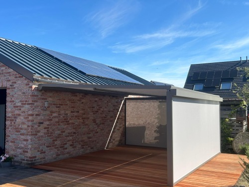 pergola terrasoverkapping Brustor B128 in Brugge (Waarmaarde)