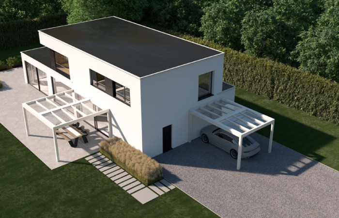 Brustor terrasoverkapping glas