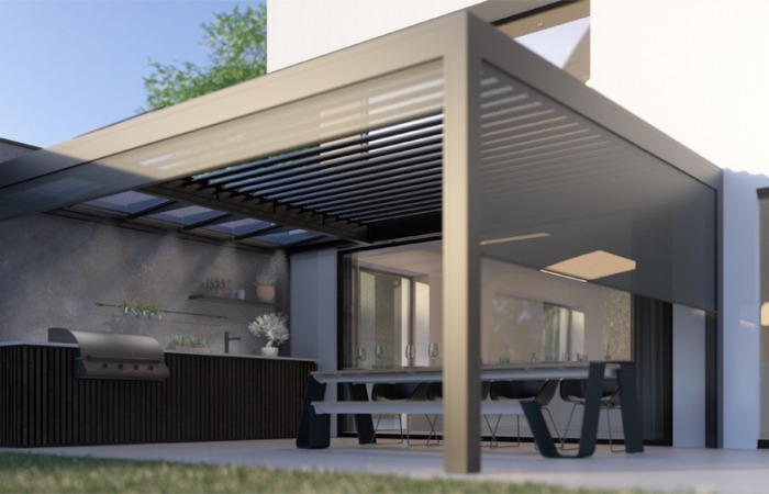 terrasoverkapping B720 met glas outdoor living waregem